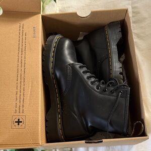 Dr. Martens Black Leather Combat Boots